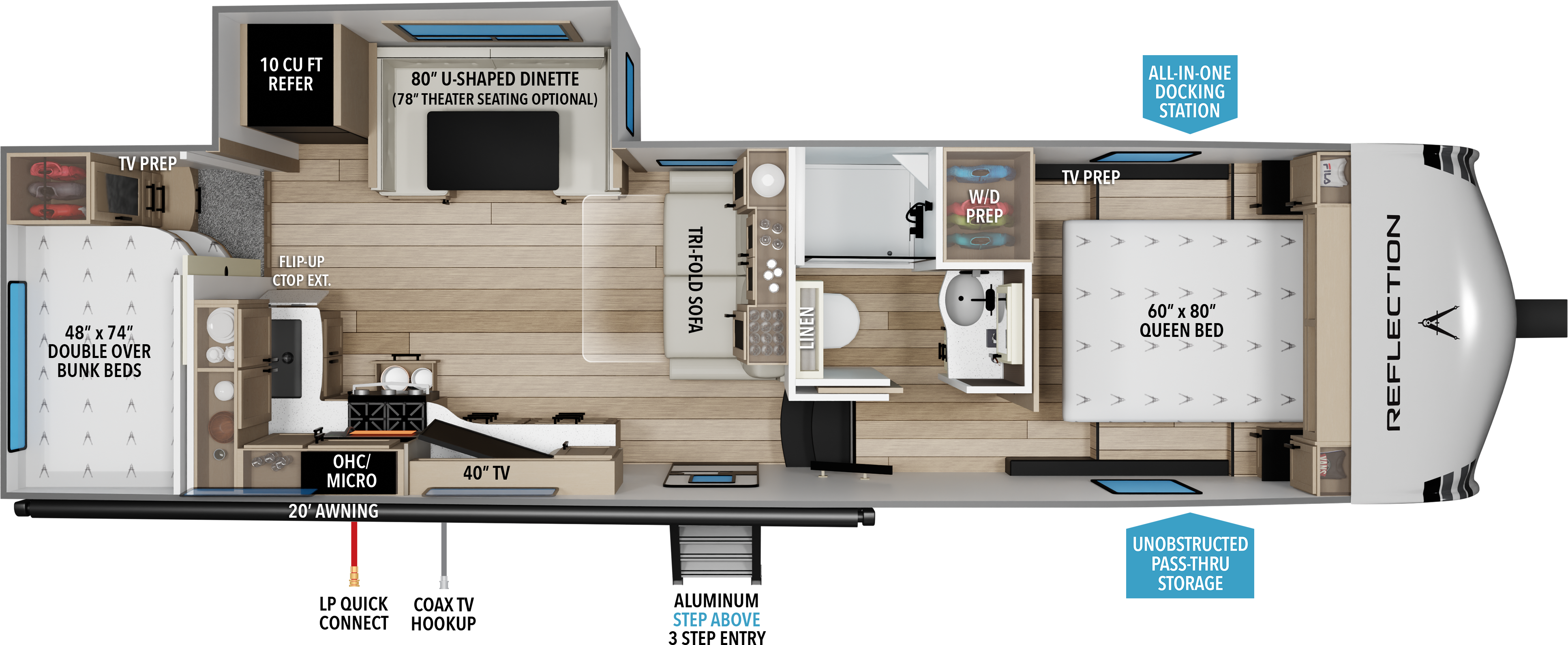 2025 Grand Design Reflection 27BH Floorplan